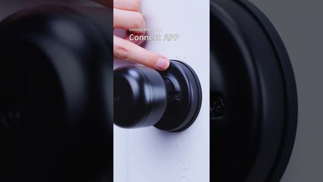 Концепт умной дверной ручки, которая позволяет открывать дверь через приложение или Touch-ID.