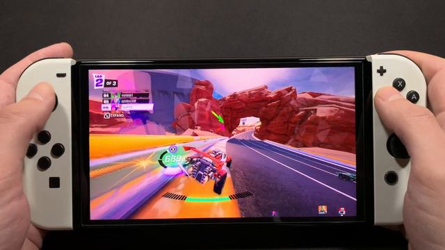 Fortnite ROCKET RACING Gameplay on Nintendo Switch OLED