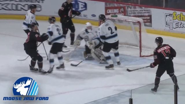 Warrior Goal 4 by #22 Noah Gregor Brought to you by MJ Ford Moos