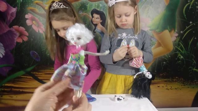 Enchantimals  куклы Лорна Барашка и её питомец. Панда Прю и её мишка Нари  Kids Video..
