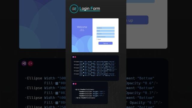 Login Form | WPF UI |  Beautiful Design C# #csharp #wpf #design