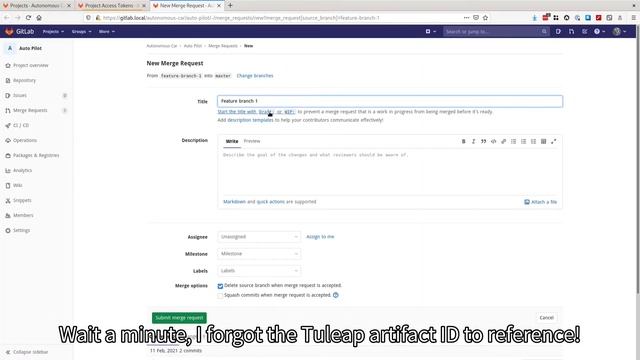 Tuleap 12.5 - GitLab Merge Requests