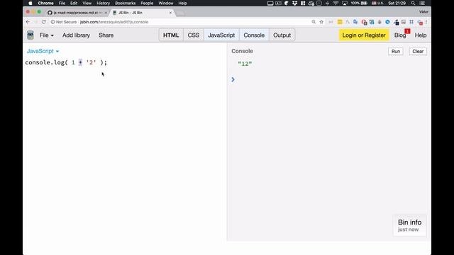 2. JavaScript. Типы данных String Number Boolean