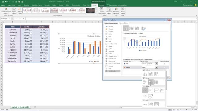 Como combinar 2 Gráficos no Excel (Passo a Passo)