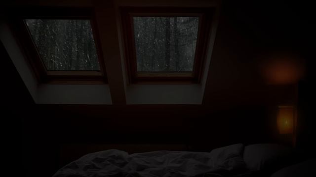 Rain Sounds Covers the Narrow Room Ambience - Lying in Attic and Listening to Rain Falling on Roof