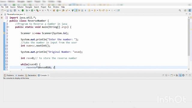 How to reverse a number in java