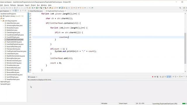 Important Java Program for Interviews Pgm 25: Finding Duplicate Character Count | Two ways