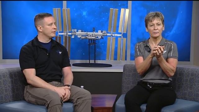 NASA Astronauts Back From Space Talk with Media