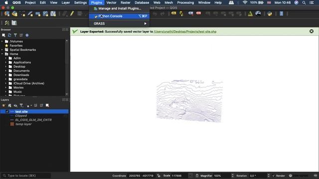 How to export contours with elevation into AutoCAD using QGIS