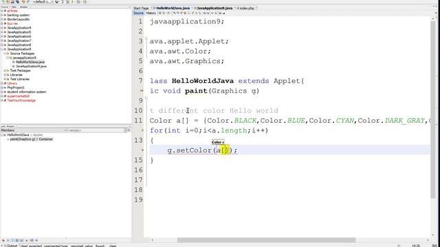 How to Print Hello World in Different Color in Applet