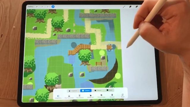 PIXEL ART tile set on iPad  Procreate Animation Tutorial full illustration process