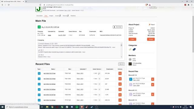 Just Enough Items (JEI) Mod 1.16.5 | How to install Just Enough Items (JEI) Mod on Minecraft 1.16.5