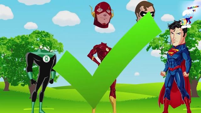 Челлендж для детей Угадай Голову - Человек Паук, Супер Мен и другие - Герои Марвел и DC