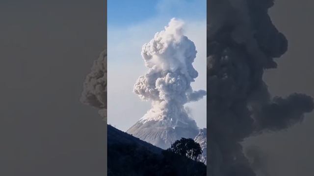 Извержение вулкана Сантьягито в Гватемале