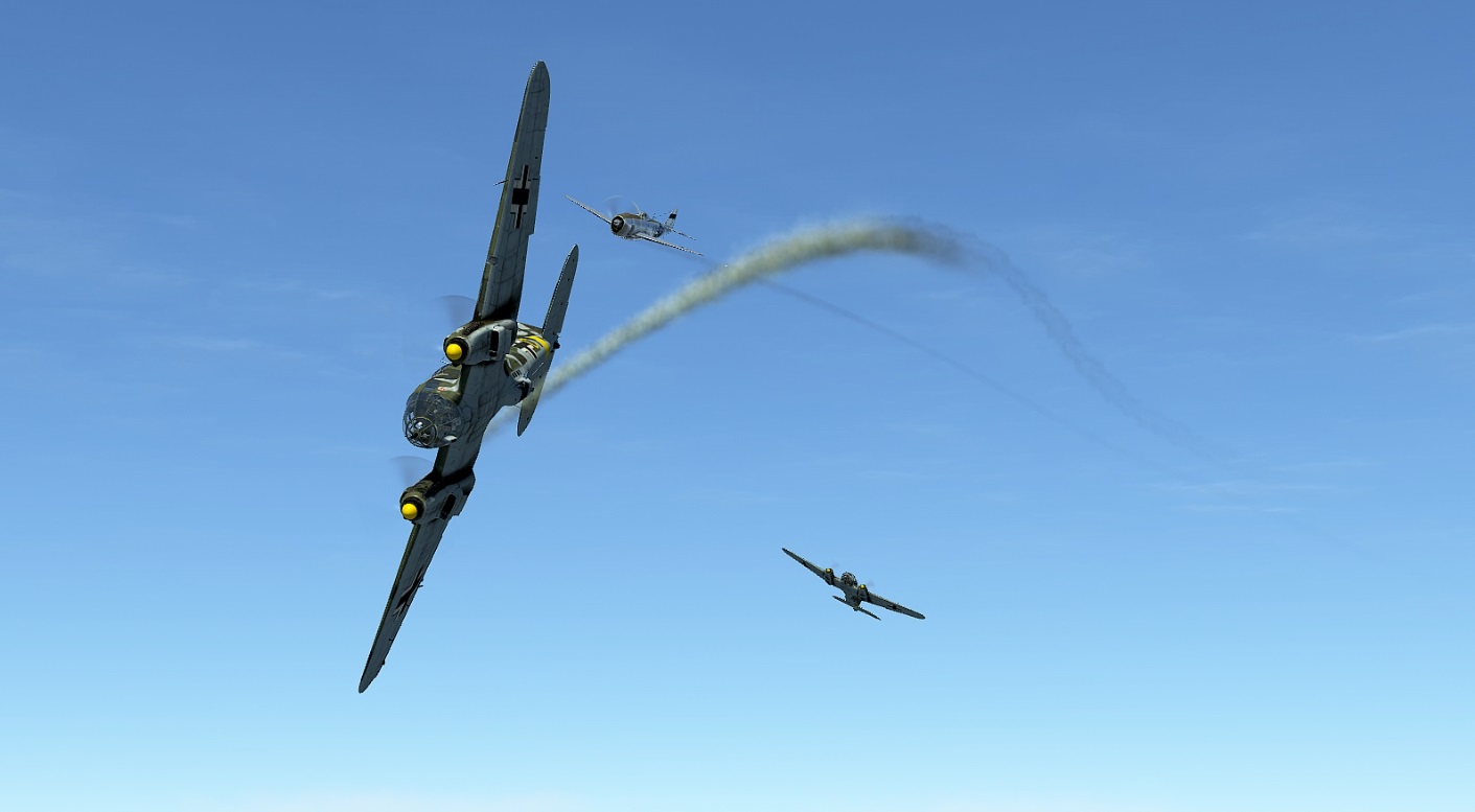 Republic P-47 Thunderbolt против пары He 111. Летучий голландец.