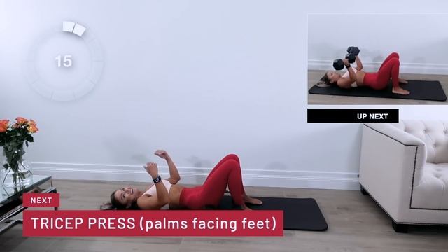 20 Min TRICEP WORKOUT with DUMBBELLS at Home | Caroline Girvan