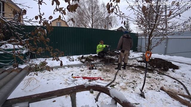 Попытка найти воду. Бурение абиссинки. Trying to find water. Drilling of the Abyssinian.