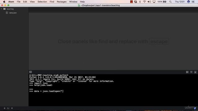 Application 1 Building an Interactive Dictionary : Loading the JSON Data into a Python Dictionary