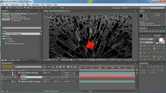Wireframe Pulse In Cinema 4D And After Effects