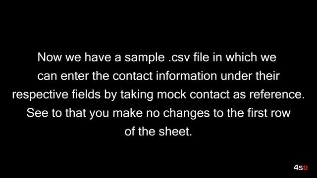 Importing Contacts to Google by using Excel
