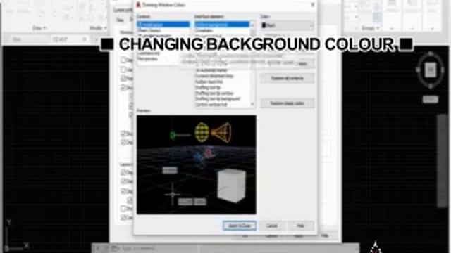 AutoCad ■ How to Change Background Colour AutoCAD Tutorial for beginners Course 2020-2021