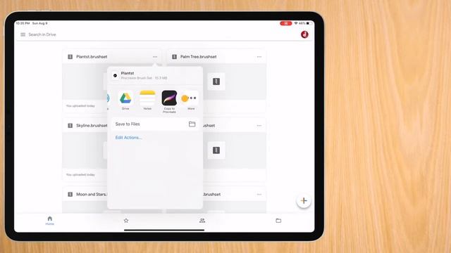 How to add Brushes in Procreate using Google Drive
