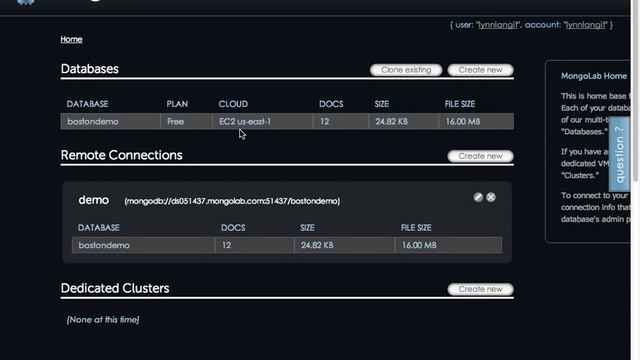 Trying out MongoLab - MongoDB in the Cloud