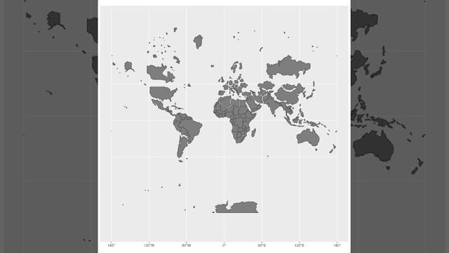 Так выглядит реальный размер каждой страны, если убрать проекцию Меркатора.