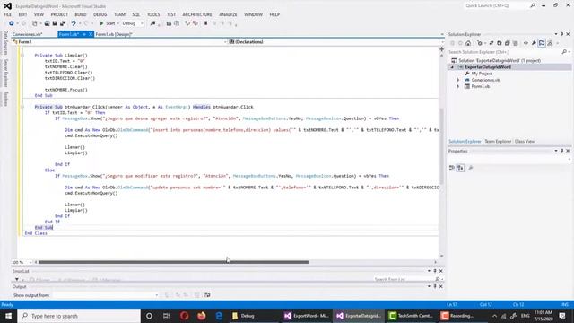 Exportar datos de Datagridview a Word con Visual Basic  .NET