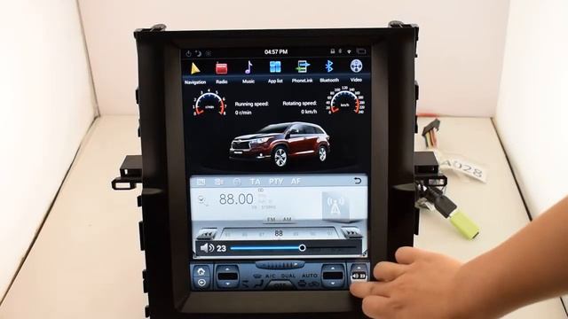 tesla style Vertical screen android 12 1' car stereo gps for toyota highlander