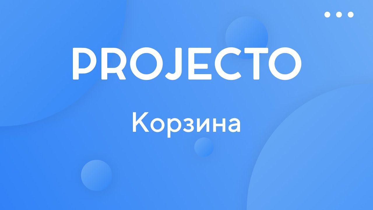 Корзина Projecto