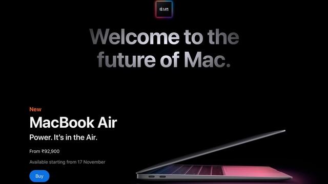 Apple Silicon Event - New MacBook Pro/Air, Mac Mini with latest M1 chipset -Indian Pricing! in Hind