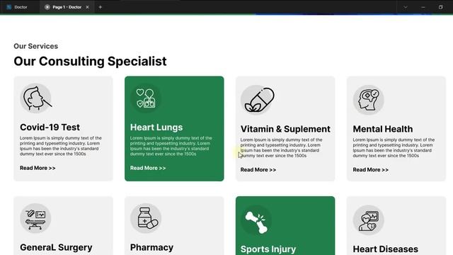 UI / UX Design With Figma : LANDING PAGE DOCTOR UI DESIGN