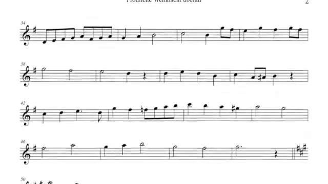 Fröhliche Weihnacht überall Tenor Saxophone PlayAlong