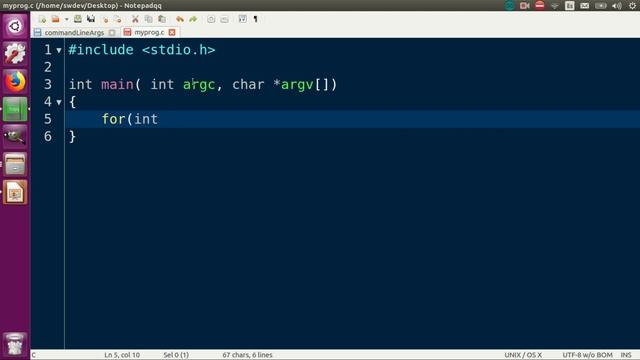 Programar: argumentos en la línea de comandos: int argc y char *argv[].  C, Linux