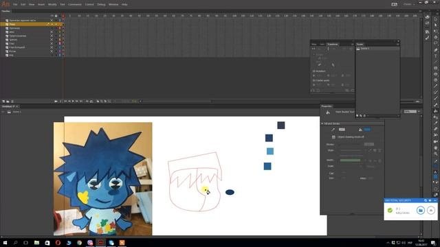 Рисуем Кляксика! Рисуем в Adobe Flash! Видео-урок!