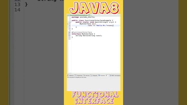 My First Java8 Functional Interface with lambda expression