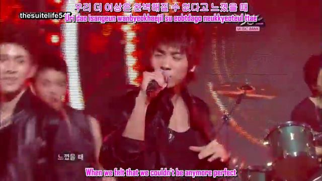 SHINee feat. TRAX - Lucifer (Rock Version) [Music Bank] (10.09.10) {Hangul, Romanization, Eng Sub}