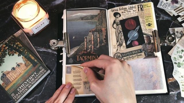 Украшаю личный дневник // Journal With Me // No Talking