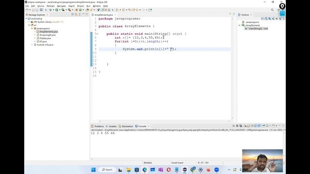 display array elements in java |kk funda |java program-2|java