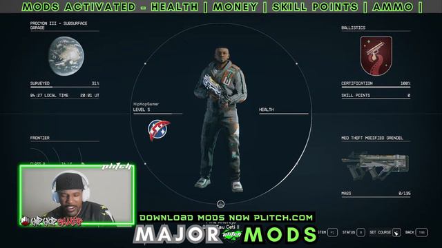 STARFIELD Unlimited Skill Points, Money, Ammo, MAJOR MODS EP. 4 Get #PLITCH NOW | HipHopGamer