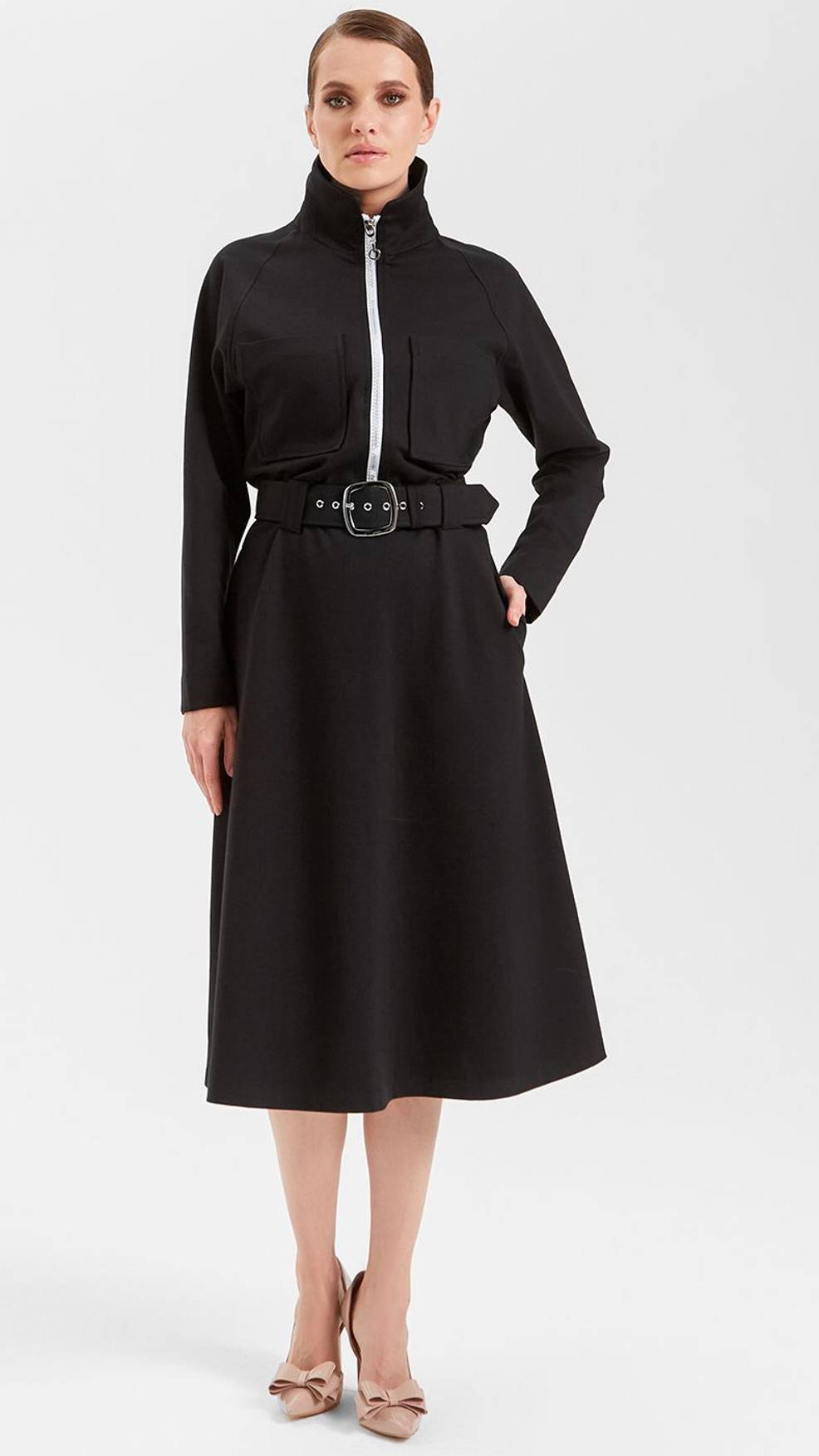 Платье офисное с длинным рукавом LO черное
Артикул: 0324200203