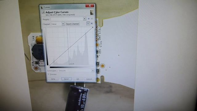 Reverse Engineering a PCB with White Solder Mask using GIMP