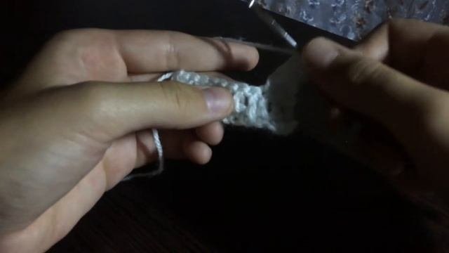 Вязание крючком. Столбик с 2 накидами