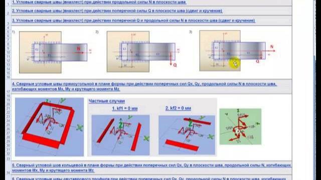 3. 1-3 Расчет сварных угловых швов нахлесточного соединения (Calculation of welded corner seams)