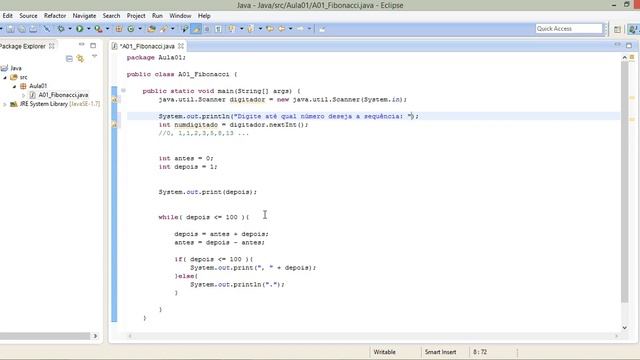 A01 Java - Fibonacci (Cont...)