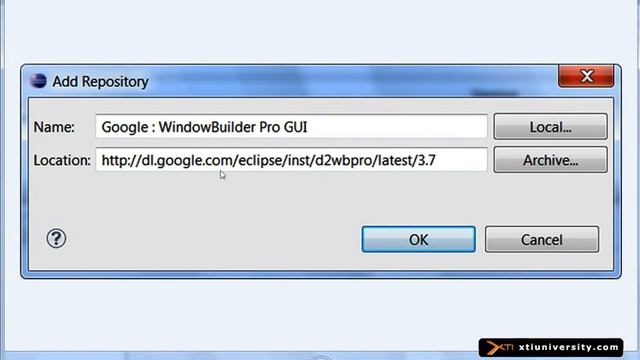 Universidade XTI   JAVA   084   GUI, Plugin WindowBuilder Pro GUI Designer