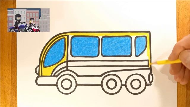 Как нарисовать автобус / Раскраска Автобус / Раскраска Малышам.