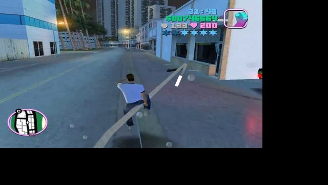 Grand Theft Auto Vice City Погоня на машине от полиции и ФБР от 1 до 5 розыска