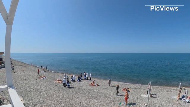 Обзор погоды на курорте в Лазаревском Сочи. Какая сегодня погода 20 мая 2024. Море, пляж
